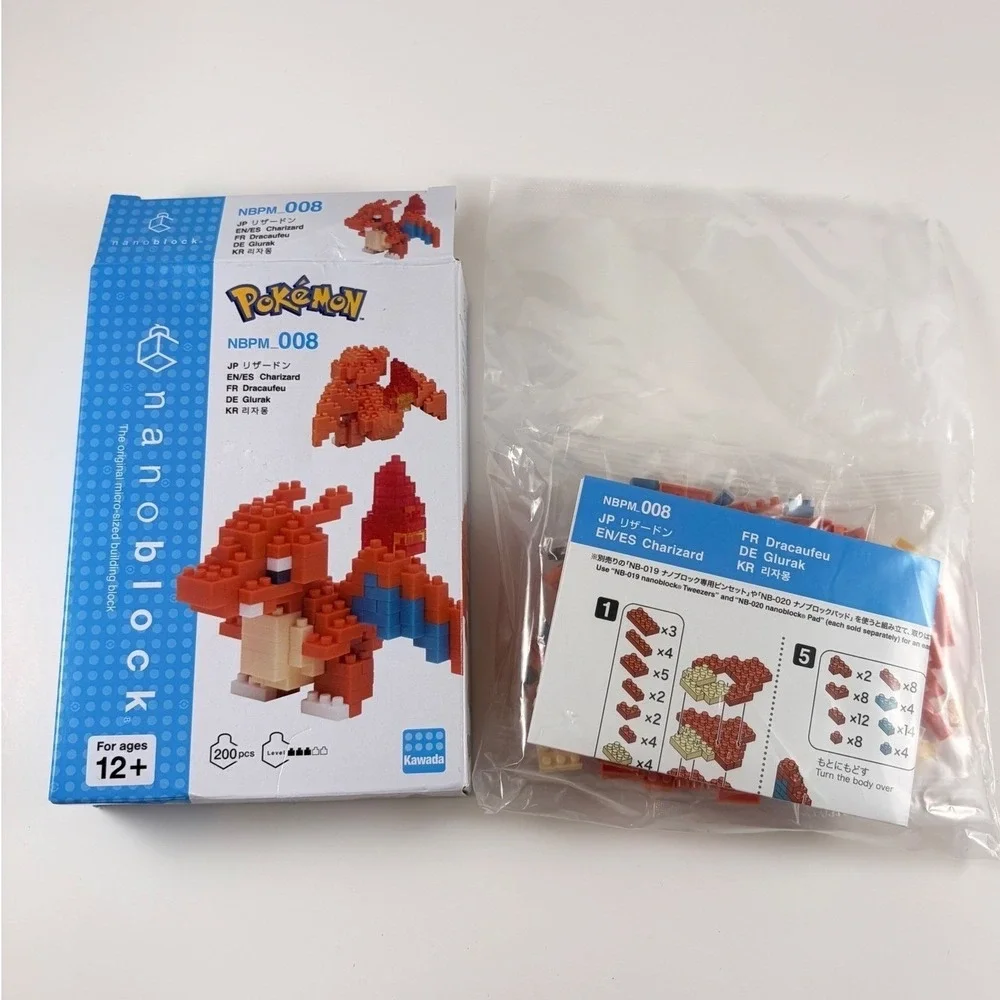 Pokemon Kawada Charizard Nanoblock Micro Building Block Set 200pcs NEW NBPM_008